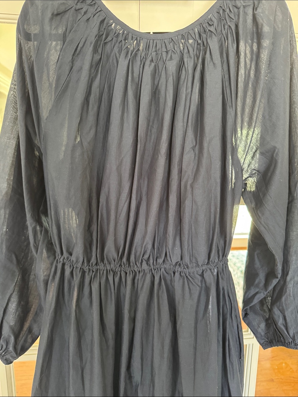 Merlette Navy Button-Front Tiered Maxi Dress - Picture 7 of 7